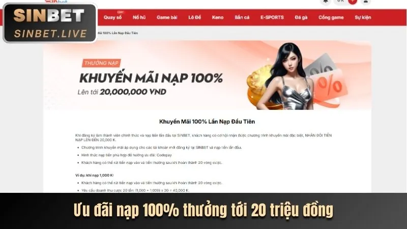 Thưởng chào mừng cho người chơi Nổ Hũ mới